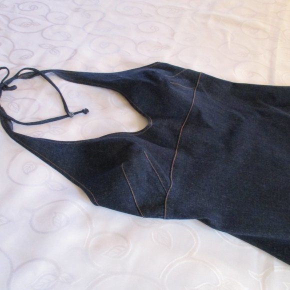 RUBY ROX DENIM HALTER DRESS – WOMENS or JRS – NWT - Picture 2 of 16